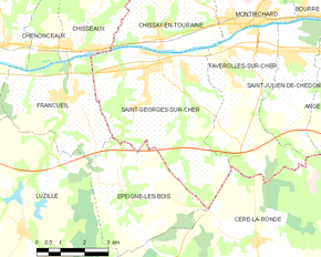 Poziția localității Saint-Georges-sur-Cher