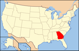 ამერიკაშ აკოართაფილი შტატეფიშ რუკა ჯორჯია