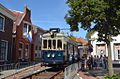 Blue tram at the Rijnstraat near Turfmarkt, 2015