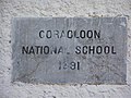 Plaque at Coracloon National School, County Leitrim.