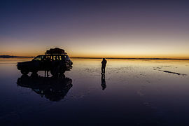 Reflejos durante el amanecer