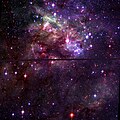 Fragment hmloviny Tarantula na zábere z Hubblovho vesmírneho teleskopu