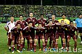 Selección de fútbol de Venezuela, llamada «la Vinotinto».