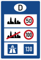 Zeichen 393 Informationstafel an Grenzübergangsstellen[23]