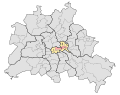 Deutsch: Wahlkreis Friedrichshain-Kreuzberg 3 für die Wahlen zum Abgeordnetenhaus von Berlin. Stand 2006
