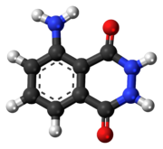 Ball-and-stick model of luminol