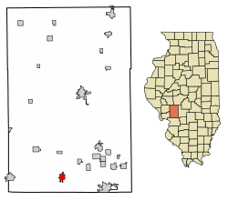 Location in Macoupin County, Illinois