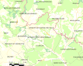 Poziția localității Grancey-le-Château-Neuvelle