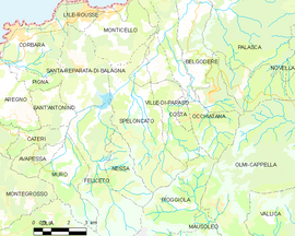 Mapa obce Speloncato