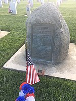 Marker of reburied U.S. servicemen who died during the Battle of San Pasqual