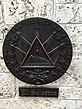 The Coat of arms of El Salvador displayed in The Torch of Friendship monument in Downtown Miami, Florida