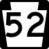 Pennsylvania Route 52 marker
