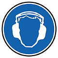 Uso obrigatorio de protección auditiva