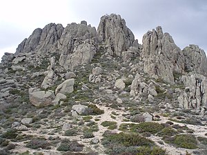 Riscos de Los Fantasmas. Son los más altos de la Pedriza Anterior, con una altitud de 1729 metros.