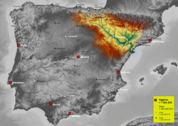 Ebro upes baseins Pireneju pussalā