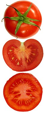Uppskuren tomat
