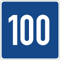 Zeichen 380-54 Richtgeschwindigkeit 100 km/h