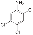 Deutsch: Struktur von 2,4,5-Trichloranilin English: Structure of 2,4,5-Trichloroaniline