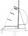 470 class sailing dinghy