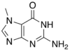 Chemical structure of 7-methylguanine