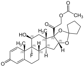 Strukturformel von Amcinonid