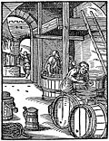 Der Bierbreuwer (Bierbrauer), aus Jost Ammans Ständebuch (1568)