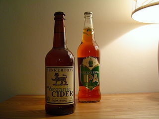 Bottled Beer and Cider (Dunkerton's Dry Organic Cider and Greene King IPA)