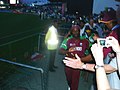 Brian Lara, during his lap of honor.