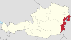 Kart over Burgenland