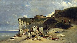 Woman bath in Dieppe I 1857-1860