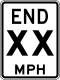 Ende XX mph Tempolimit Zone (Delaware)