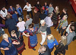 Faroese chain dance in Sjónleikarhúsið