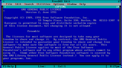 FreeDOS booting screen shot