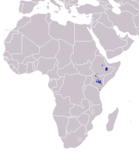Distribución da cebra de Grévy      nativo      introducido