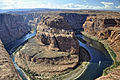 Il fiume Colorado a Horseshoe Bend, Arizona