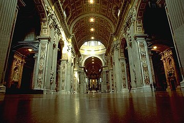 Inside of the Basilica di San Pietro