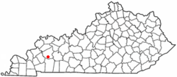 Location of St. Charles, Kentucky