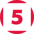 Kanal 5's sjette og nuværende logo, der har været brugt siden 2024