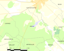 Mapa obce Parnay