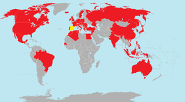 Países con sedes del Instituto Cervantes