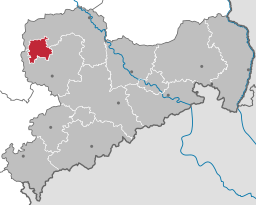 Läget för Leipzig i Sachsen