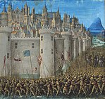 The siege of Antioch from a medieval miniature painting