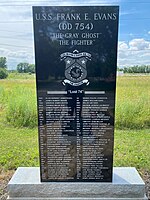 Large tablet including all 74 names of crew members killed