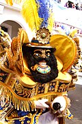 Moreno de tropa participando en la Morenada en el Carnaval de Oruro de 2012