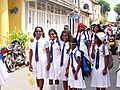 Sinhálské školačky ve městě Galle