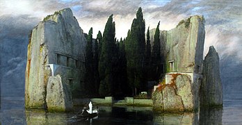 Das Gemälde von Arnold Böcklin Die Toteninsel wurde zum Beispiel von Atlantean Kodex als Covermotiv gebraucht