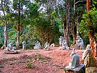 Bộ tượng La hán bằng đá trên đỉnh núi Cấm (An Giang).