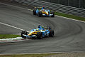 Alonso leading Giancarlo Fisichella at the Canadian GP