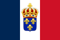 ? De Franse tricolore met de koninklijke kroon en fleur-de-lys werd mogelijk ontworpen door Henri, graaf van Chambord, in zijn jonge jaren als een compromis, maar dat nooit officieel werd gemaakt en dat hij zelf afwees toen hem in 1870 de troon werd aangeboden.