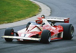 Niki Lauda als entrenaments del GP d'Alemanya de 1976